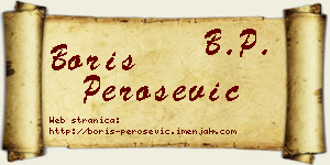 Boris Perošević vizit kartica